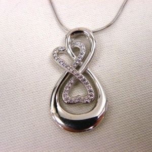 NIB Zhane 925 Love You Infinity CZ Necklace